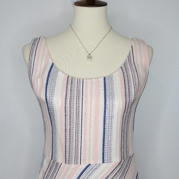 W by Worth Classic Timeless Woven Striped A-Line Career Professional Dress 4 - Picture 2 of 14